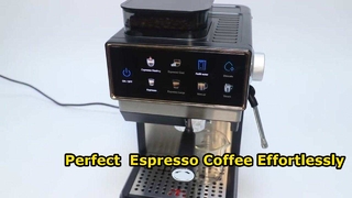 Dahili Öğütücülü Ticari Espresso Kahve Makinesi | Cafe için 20 Bar Yüksek Basınç