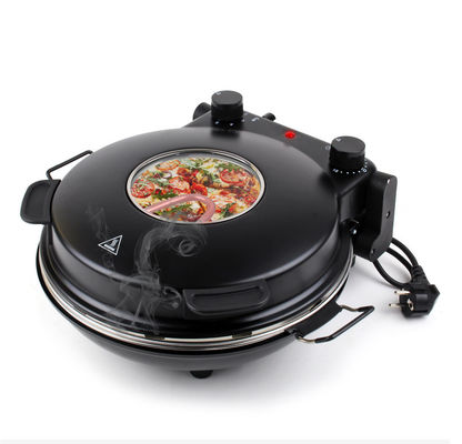 Ningbo fabrikası 12 Inch Non-Stick Calzone Maker Pizza Fırını Kırmızı Evde Hızlı Kullan FunElectric Multi Pizza Maker