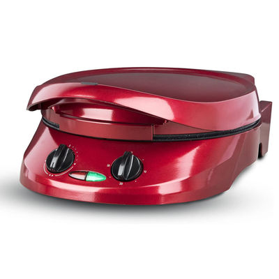Ningbo fabrikası 12 Inch Non-Stick Calzone Maker Pizza Fırını Kırmızı Evde Hızlı Kullan FunElectric Multi Pizza Maker