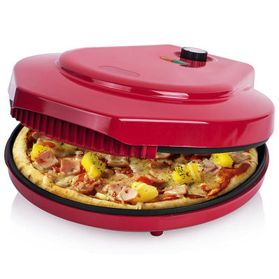 Elektrikli 12 inç yapışkan olmayan ev pizza makinesi ayarlanabilir sıcaklık kontrolü ile pizza pancake calzone fırını