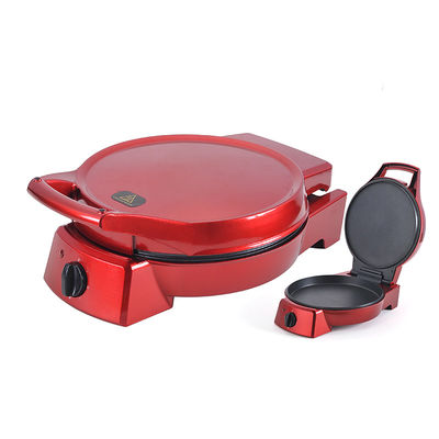 Elektrikli 12 inç yapışkan olmayan ev pizza makinesi ayarlanabilir sıcaklık kontrolü ile pizza pancake calzone fırını