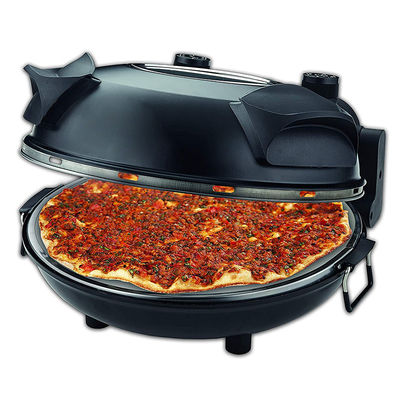 Pizza Maker Görünür Pencereli Düzenlenebilir Sıcaklık Kontrolü Özel Taş &amp; Pişirme Taşı Elektrikli Hızlı Kabuklu Pizza Fırını