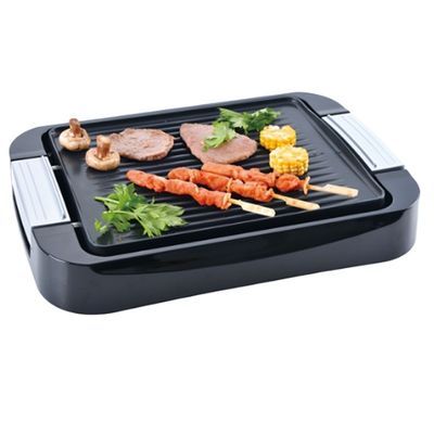 Anbo çok fonksiyonel yuvarlak elektrikli pizza tava fırını seramik kaplama elektrikli barbekü ızgara/elektrik ızgara/köşe ile ızgara plaka