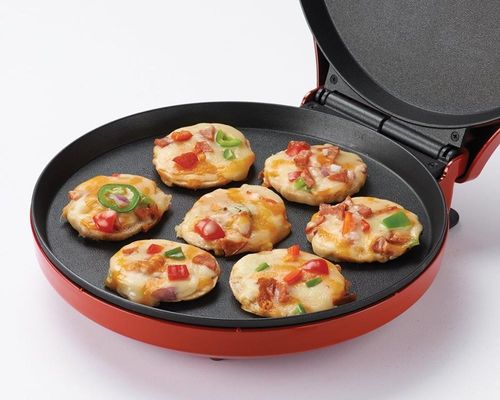 Yeni Elektrikli Pizza Makinesi taşınabilir yüksek kaliteli çok fonksiyonel elektrikli pizza sandviç fırını / pizza tava