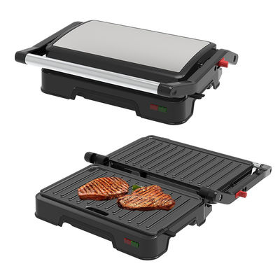 2200W elektrikli ızgara Panini Maker ayarlanabilir sıcaklık Sandviç Pres Toaster 180 derece açılır Paslanmaz Çelik Kontak ızgara