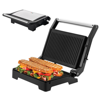 2200W elektrikli ızgara Panini Maker ayarlanabilir sıcaklık Sandviç Pres Toaster 180 derece açılır Paslanmaz Çelik Kontak ızgara