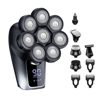 Erkekler için PRO Saç Tıraş makineleri 9D 6 In 1 Kablosuz Yeniden Şarj Edilebilir LED Ekran Saç Tıraş makineleri
