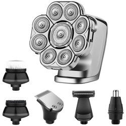 Erkekler için PRO Saç Tıraş makineleri 9D 6 In 1 Kablosuz Yeniden Şarj Edilebilir LED Ekran Saç Tıraş makineleri