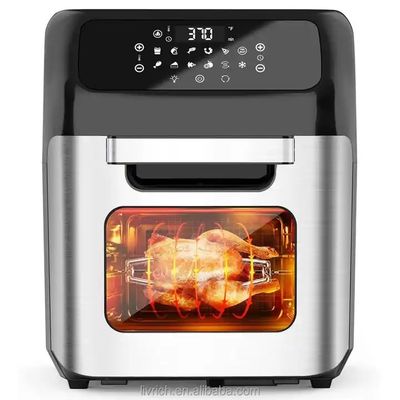 Dijital ızgara tost makinesinin televizyonda gösterildiği gibi sıcak ticari yağsız pizza fırını Endüstriyel 12L 15L