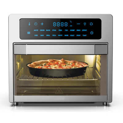 Çok fonksiyonel Paslanmaz Çelik Hava Kızartma Fırınları 12L Yağsız Konveksiyon Rotisserie Dehydratör Fırın 1800W