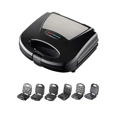Taşınabilir 6 8 İçinde 1 Yapışkan Sandviç Baloncuklu Waffle Maker Ev