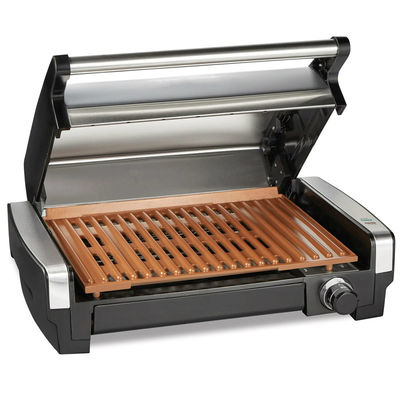 4 dilimli iç mekan BBQ Panini Elektrikli Pres Grill Sıcaklık ve Zaman Düğmesi Kontrolü