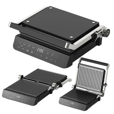 Çıkarılabilir 4 dilimli İç Ev Grillleri Panini Pressi Düğme Kontrolüyle