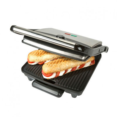 Düğme İletişim Elektrik Basın ızgara 2 dilim Ultra yapışkan olmayan yüzeyli Mini Otomatik Panini