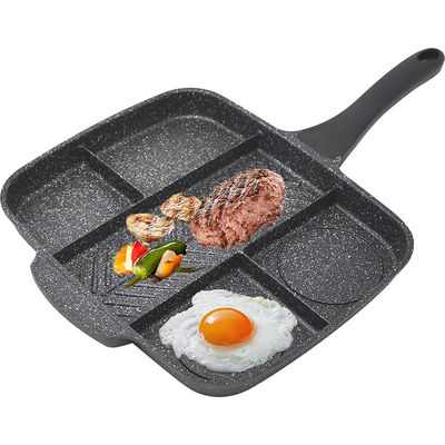 5 4 3 In 1 Bölünmüş Kızartma Tenceresi Barbekü Grill Elektrik 2000W