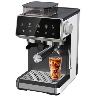 Profesyonel Elektrikli Espresso Kahve Makinesi Güçlü 15/20bar Basınç Pompası Cappuccino Latte öğütücü