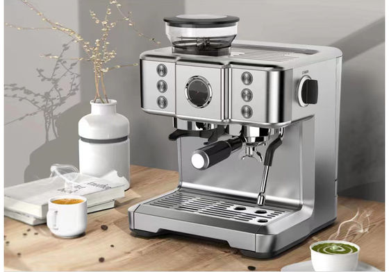 20 Bar İtalyan Express Espresso Makinesi fırçalı paslanmaz çelik koruma