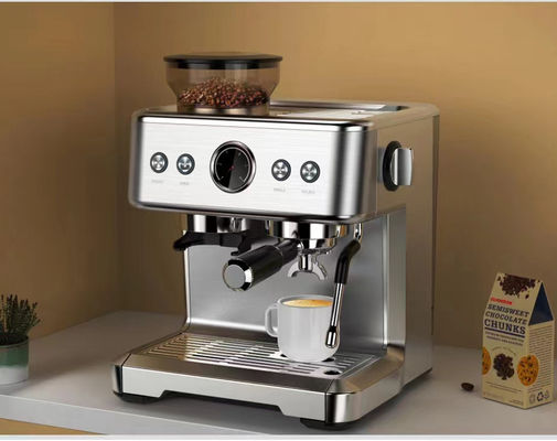 20 Bar İtalyan Express Espresso Makinesi fırçalı paslanmaz çelik koruma