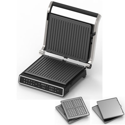 2-Slice Deep Fill Waffle Sandwich Maker Ayrılabilir BBQ Grill Mutfak Yemek Yemek İçin Yapışkan Dayanmaz Kaplama Elektrikli ızgaralar ızgaralar