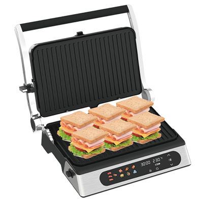 2000W Elektrikli Dijital Büyük Bağlantı BBQ Dumansız ızgara Ev yemek makinesi Ayrılabilir 4/6 dilimli Panini yapımcısı