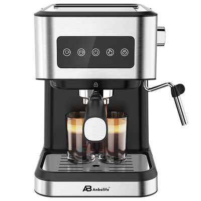 Anbo Dokunmatik Ekran Kontrolü Kahve ve Espresso Makinesi Çok fonksiyonel Kapuşino 20 Bar