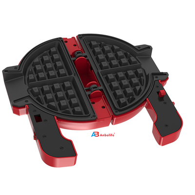 Anbolife Mini Waffle Maker, yapışkan olmayan Teflon kaplamalı