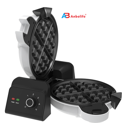 Anbolife Mini Waffle Maker, yapışkan olmayan Teflon kaplamalı