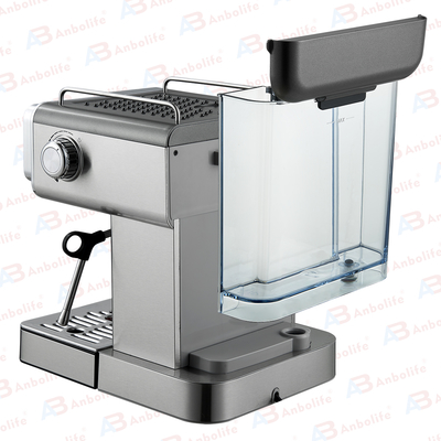 Anbo Full SS Housing LED Digital Touch Screen Expresso Coffee Machine 1.6L 20 bar Wide Espresso Coffee Maker with Milk Frother