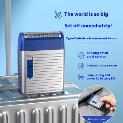 ANBOLIFE Mini taşınabilir elektrikli tıraş makinesinin 60 dakikalık çalışma süresi 1 yıllık garanti ve 5W güçlü USB şarj edilebilir tıraş makinesi