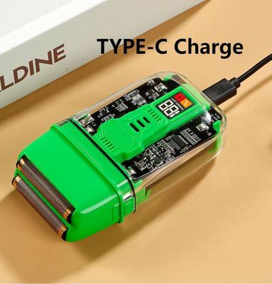 Profesyonel Elektrikli Tıraş Makinesi, 600 mAh Li-Ion Pil, 1.5 Saat Şarj Süresi ve Erkeklerin Yüz ve Vücut Kullanımı İçin IPX4 Su Geçirmez