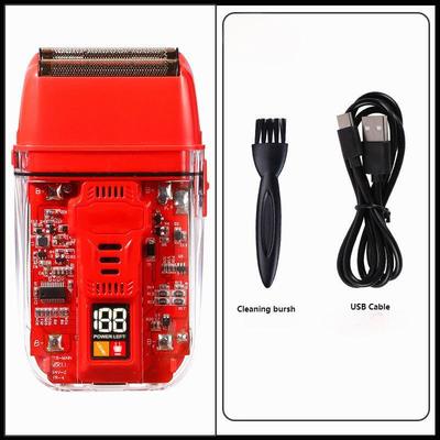 Profesyonel Elektrikli Tıraş Makinesi, 600 mAh Li-Ion Pil, 1.5 Saat Şarj Süresi ve Erkeklerin Yüz ve Vücut Kullanımı İçin IPX4 Su Geçirmez