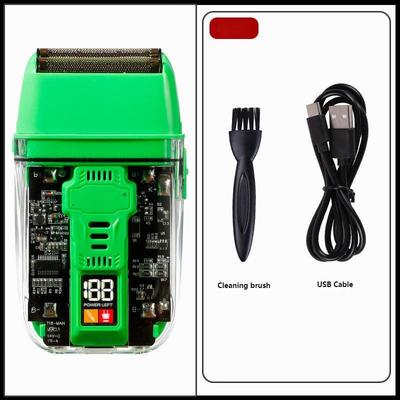 Profesyonel Elektrikli Tıraş Makinesi, 600 mAh Li-Ion Pil, 1.5 Saat Şarj Süresi ve Erkeklerin Yüz ve Vücut Kullanımı İçin IPX4 Su Geçirmez