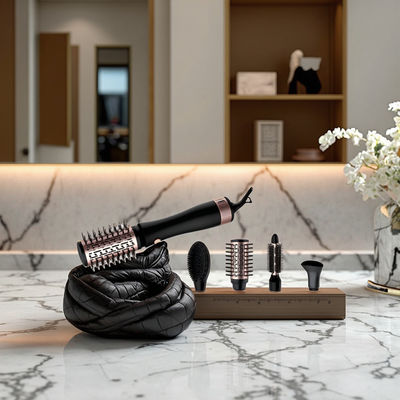 1200W Güçlü Saç Kurutma fırçası 3 sıcaklık seviyesi ve kolay saç stil için 220 ~ 240V voltajı ile