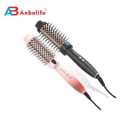 ANBOLIFE 2'si 1 Arada Isıtmalı Yuvarlak Sıcak Hava Fırçası, 15 saniyede Hızlı PTC Isıtma ve Saça Hacim ve Düzlük Kazandırmak için 32/38mm Namlu