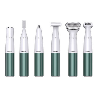 6'da 1 Çok fonksiyonel Kadınlar Tıraş Makinesinin 1200mAh Pilli Paslanmaz Çelik Kılıcı ve Ücretsiz Yedek Parçaları