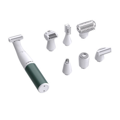 6'da 1 Çok fonksiyonel Kadınlar Tıraş Makinesinin 1200mAh Pilli Paslanmaz Çelik Kılıcı ve Ücretsiz Yedek Parçaları