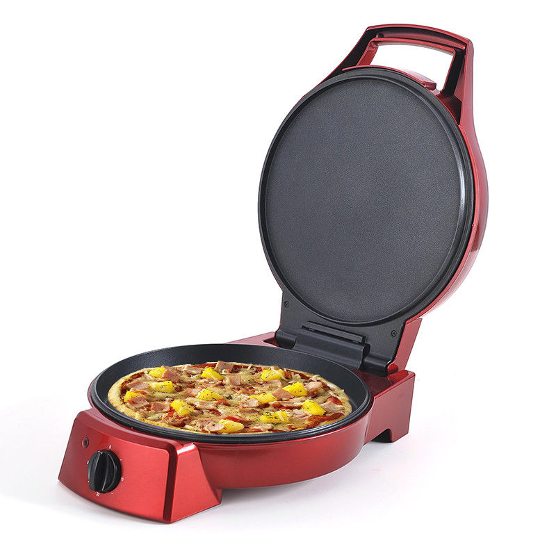 Anbolife 12 inçlik elektrikli pizza makinesi 1400w çok fonksiyonlu elektrikli Mini pizza makinesi pizza makinesi