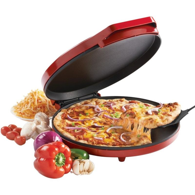 Yeni Elektrikli Pizza Makinesi taşınabilir yüksek kaliteli çok fonksiyonel elektrikli pizza sandviç fırını / pizza tava