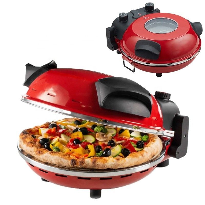 Pizza pişirmek için özel taşla elektrikli pizza makinesi 1200 W pizza fırını