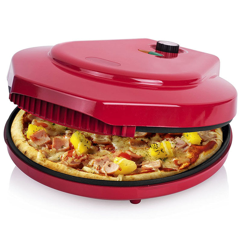 Yapışkan olmayan 12 inç ev için pizza makinesi 1450W elektrikli pizza fırını