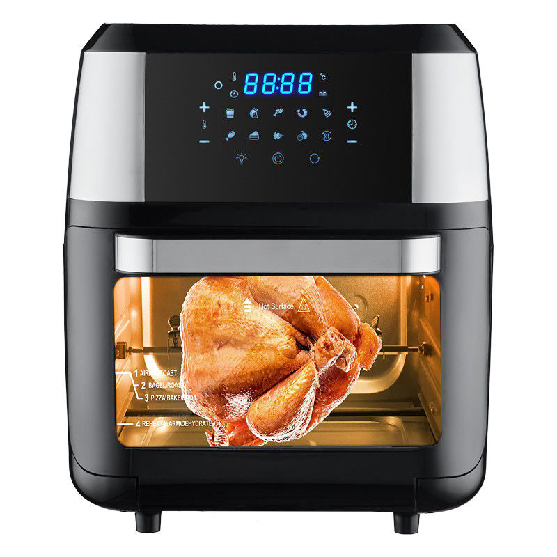 Paslanmaz çelik 1800W hava kızartıcı 12 L 14L 24L Dijital kontrol paneli Buharlı hava kızartıcı Fırın