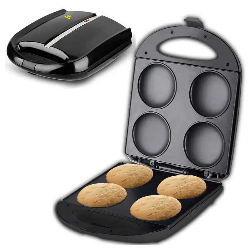 4 Pancake Yumurta Çekirdek Özel Waffle Maker Yuvarlak Bireysel Ev Çocuklar Pasta Pişirme
