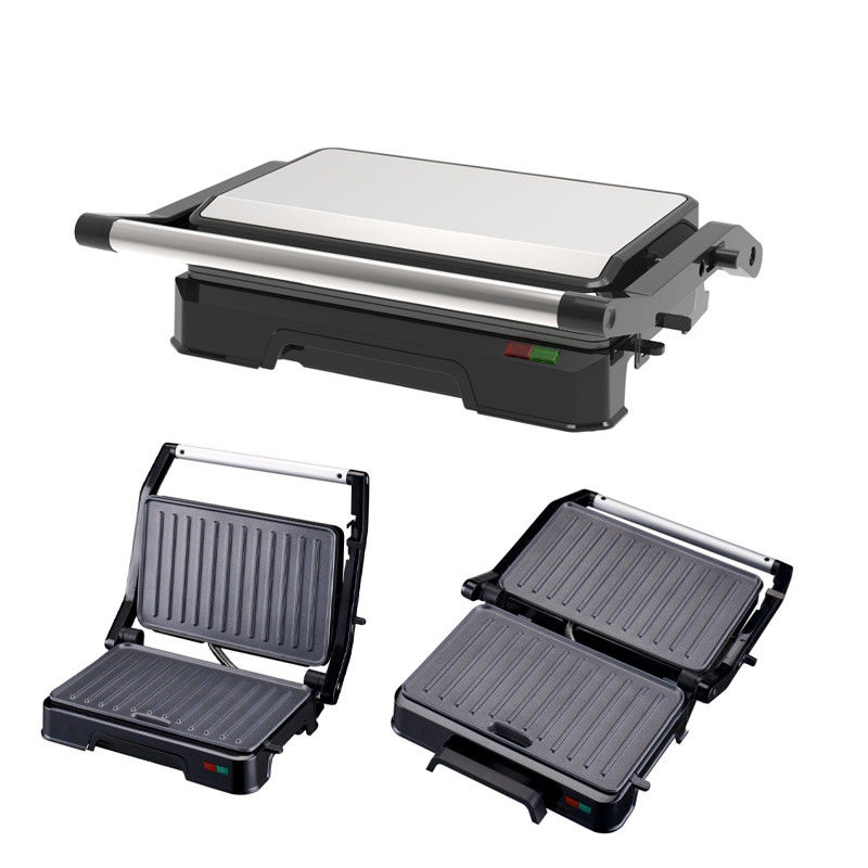 Düğme İletişim Elektrik Basın ızgara 2 dilim Ultra yapışkan olmayan yüzeyli Mini Otomatik Panini